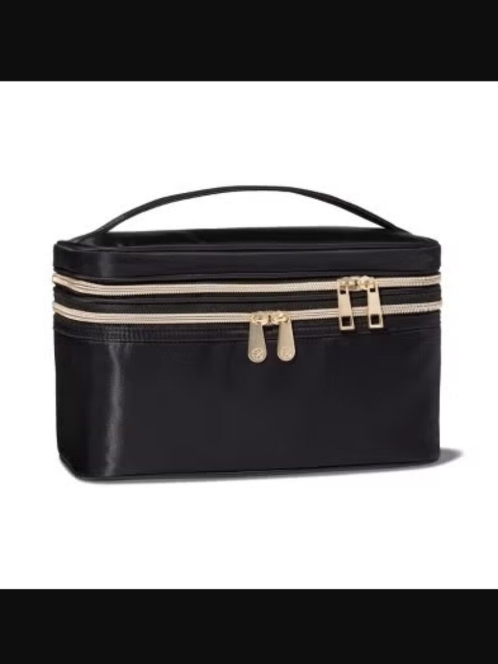 SONIA KASHUK DOUBLE ZIP TRAIN CASE MAKEUP BAG